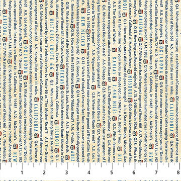 Historic Route 66 / Word Stripe in Cream