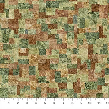 Organics - Stonehenge / Squares in Dark Green
