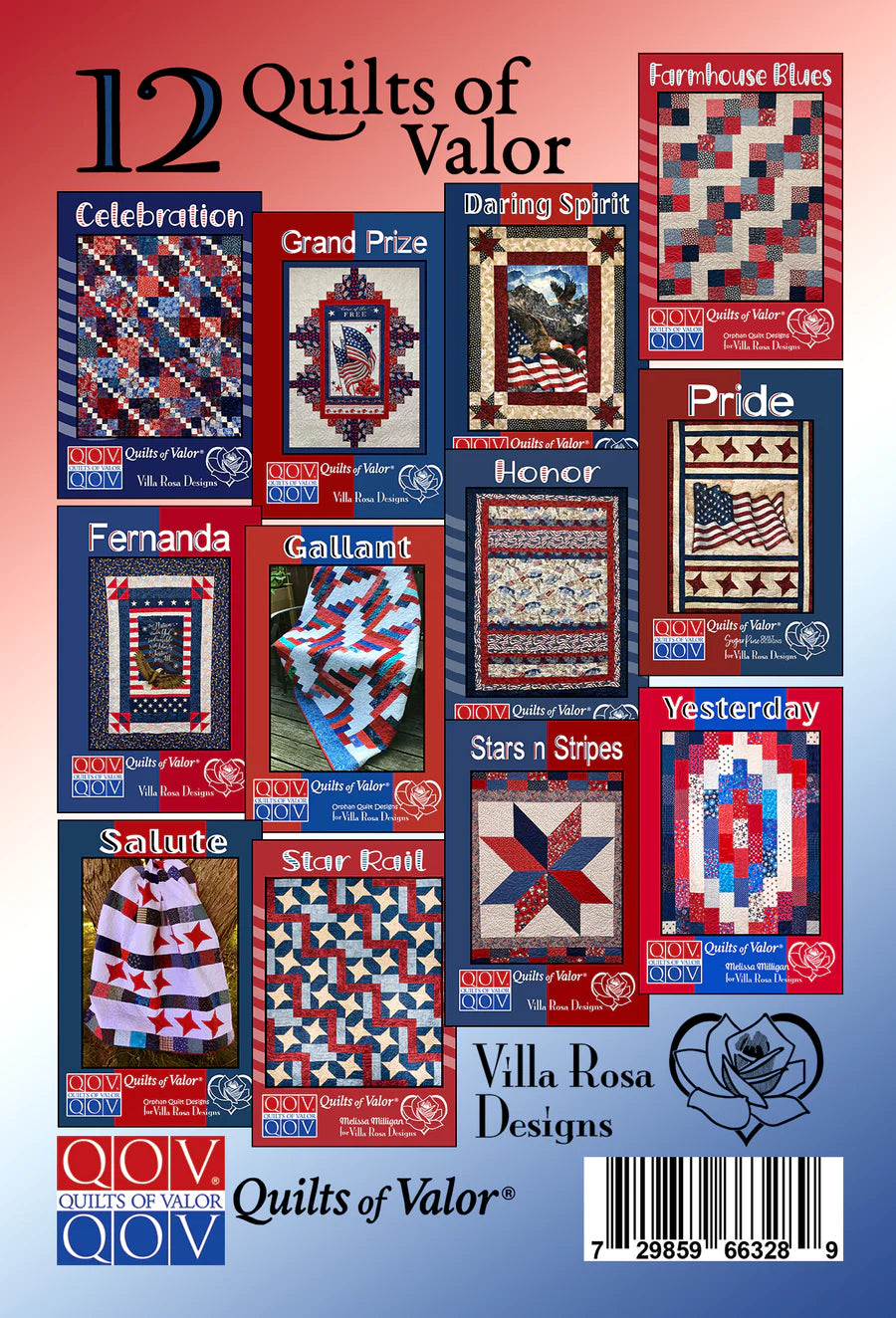 12 Quilts of Valor Pattern Cards