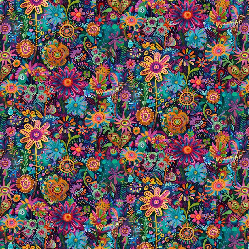 Purrfect Patchwork / Folk Art Floral