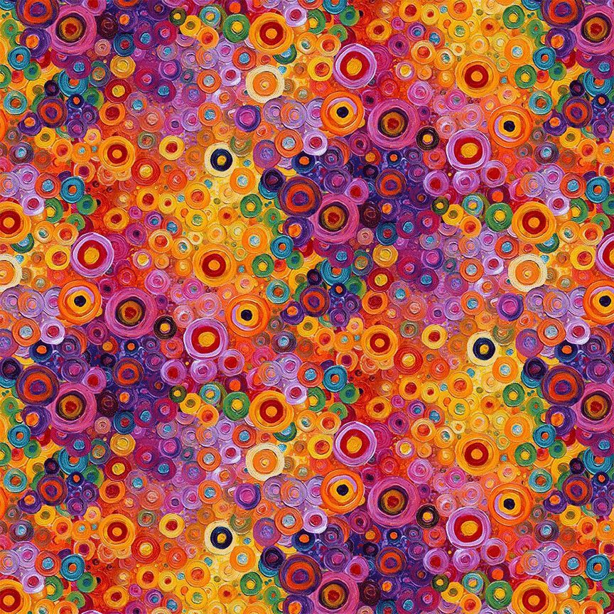 Purrfect Patchwork / Artisan Geo Dot in Bright