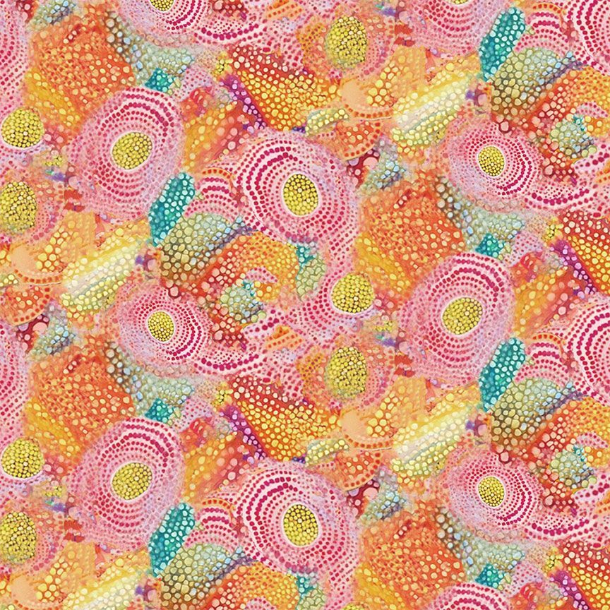Jubilant / Packed Medallion Floral in Bright