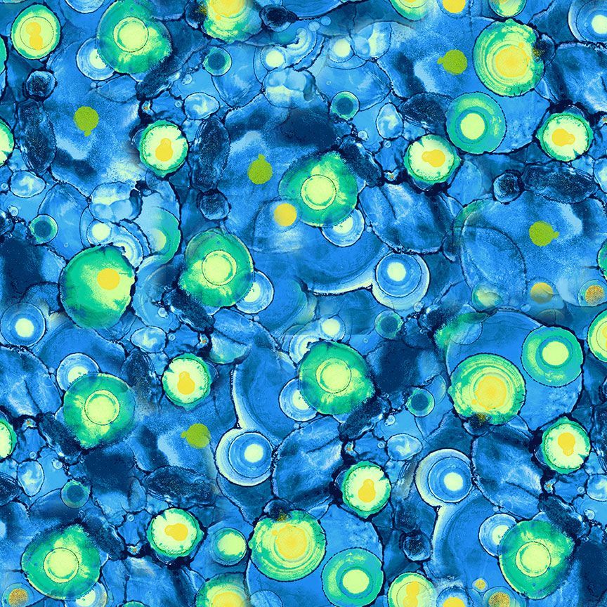 Provence / Abstract Sunflowers in Navy