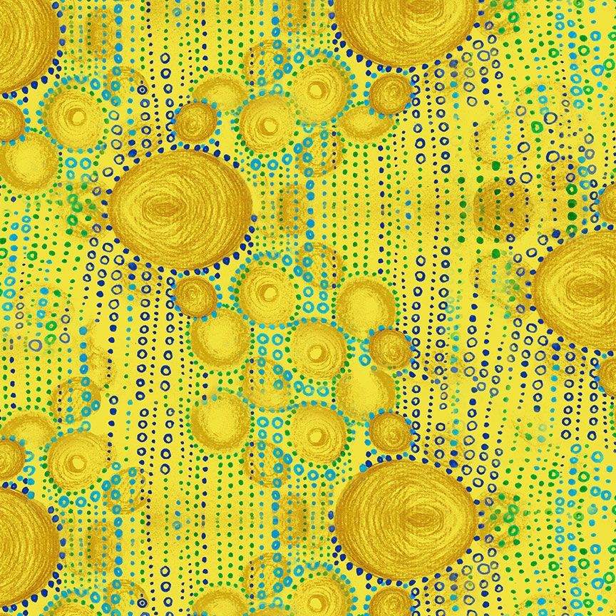 Provence / Abstract Circles & Dots in Yellow