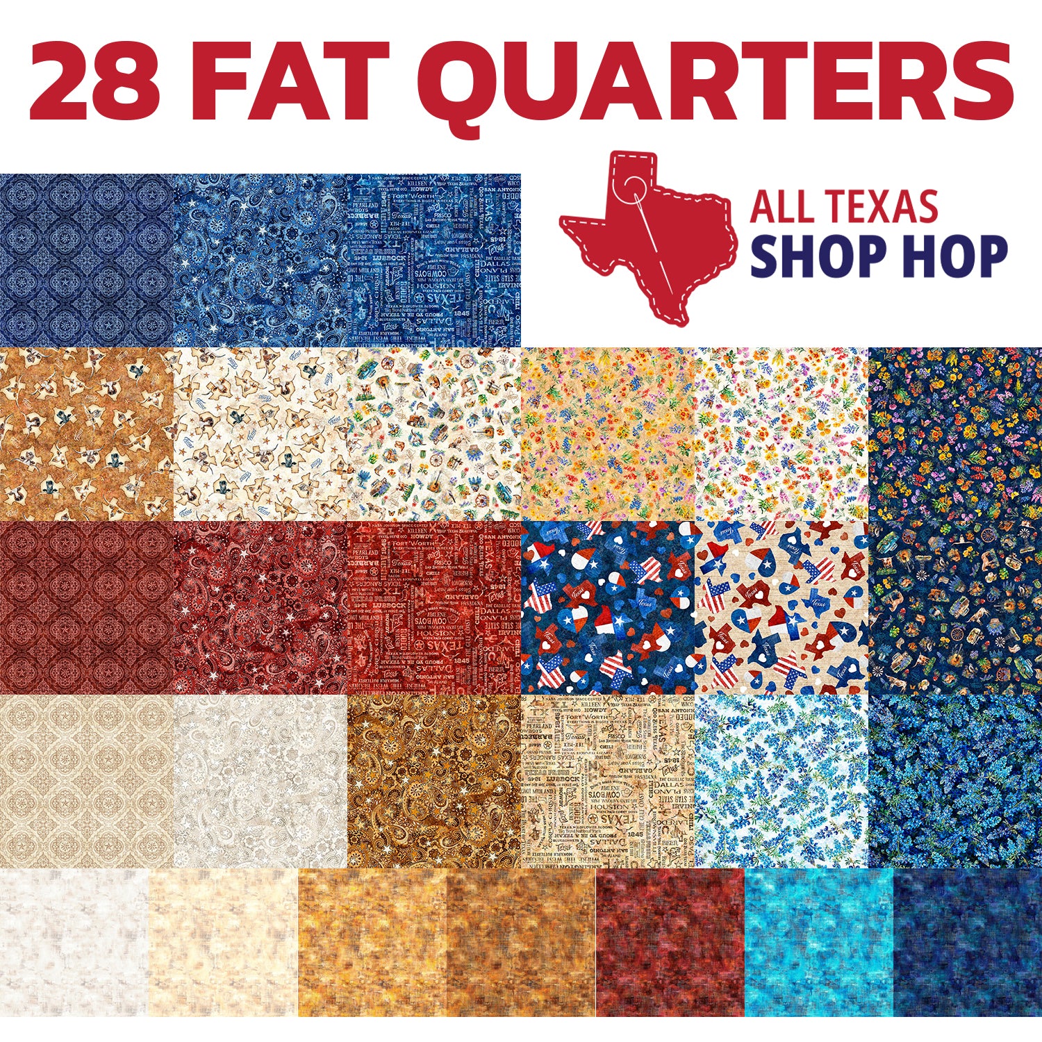 2026 All Texas Shop Hop Fat Quarter Bundle