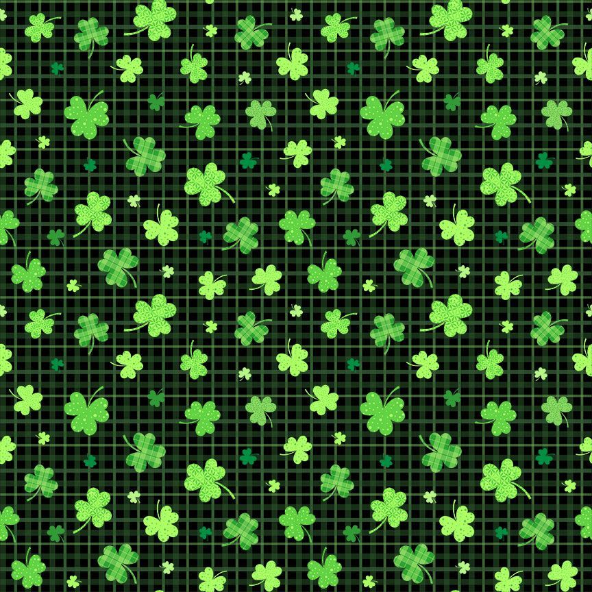 Good Luck Charm / Shamrocks on Plaid