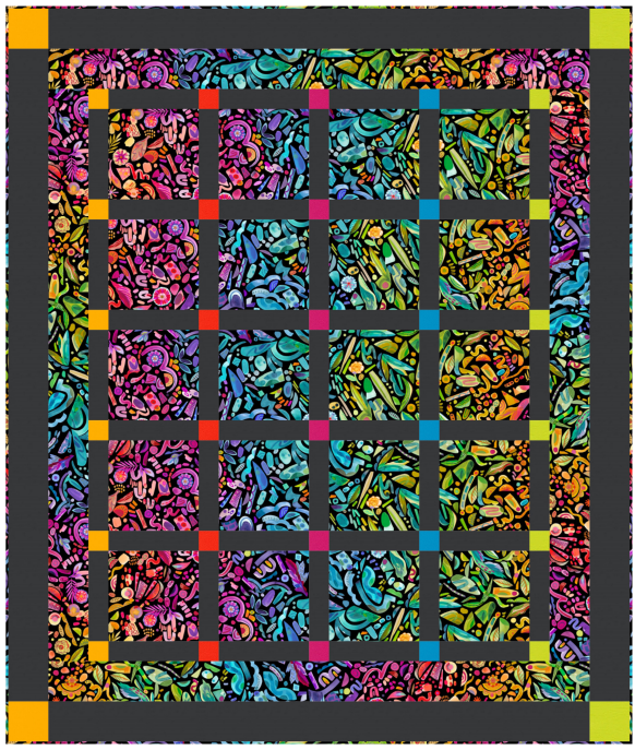 Garden Trellis Quilt Kit / Radiant