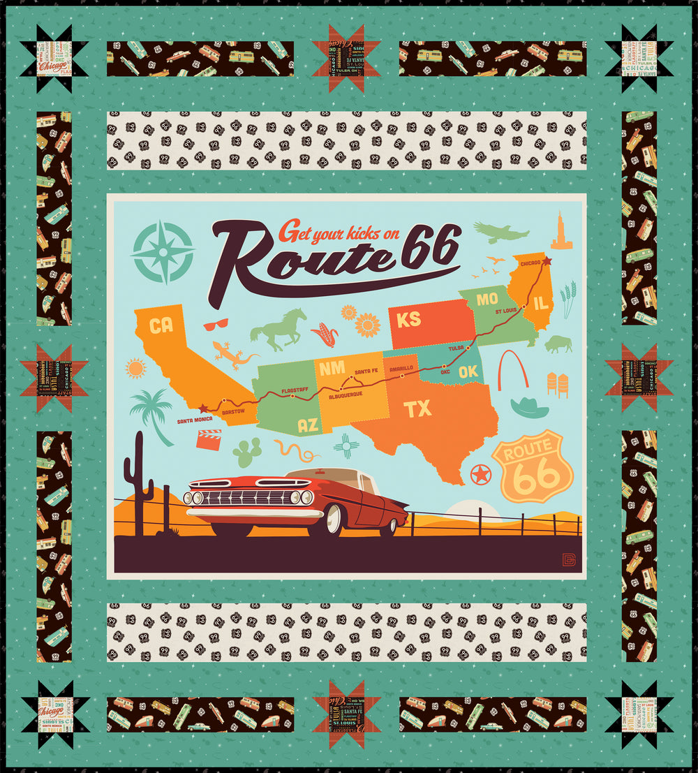 Get Your Kicks on Route 66 Quilt Kit