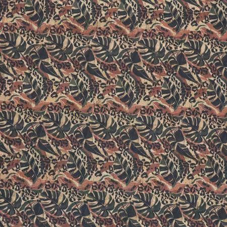 Precut Wild Palms Cork Fabric