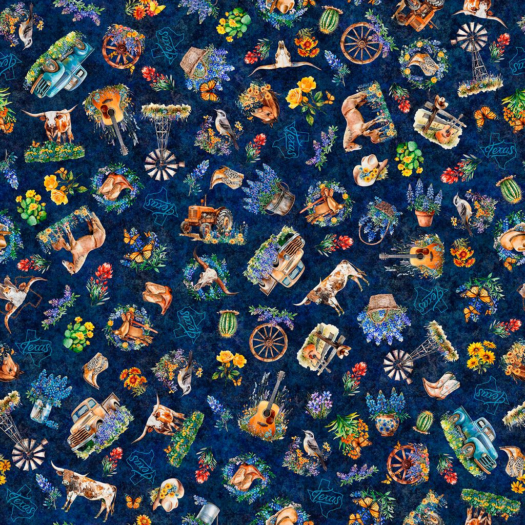 2026 All Texas Shop Hop / Texas Vignettes Toss in Navy