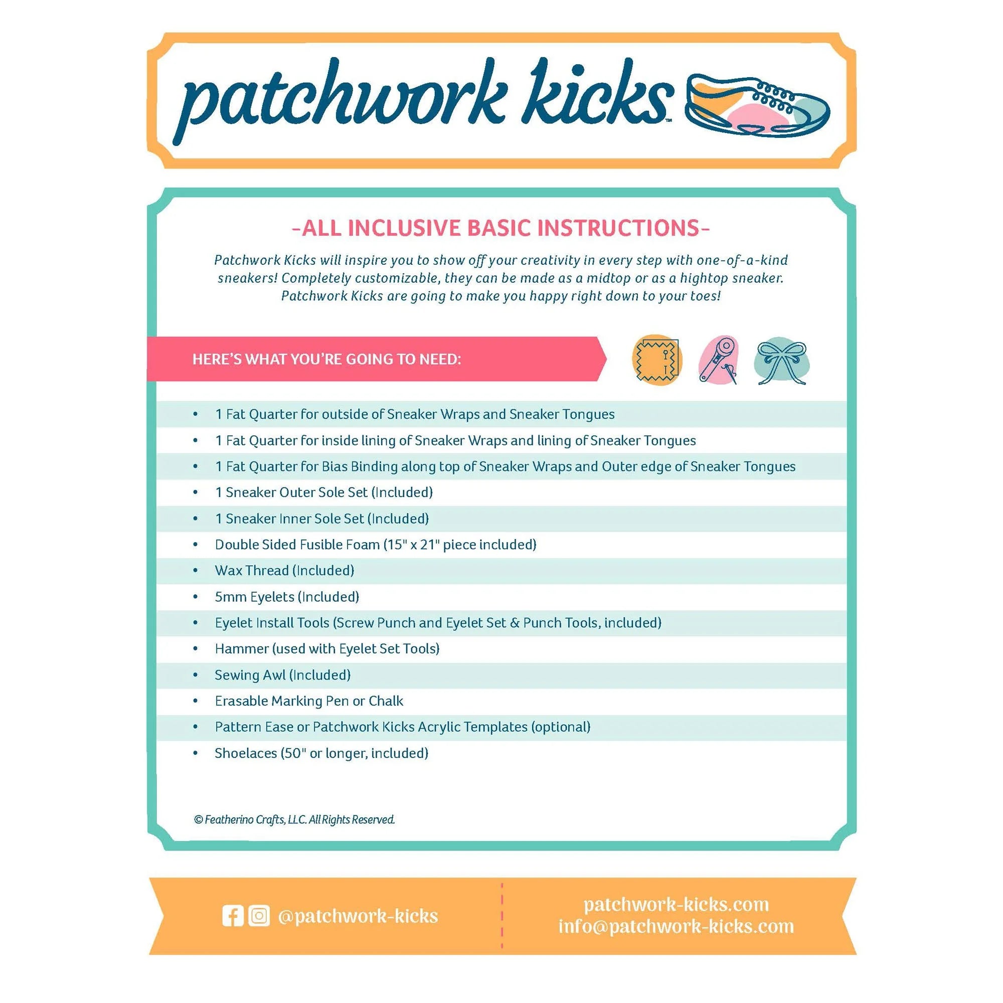 Patchwork Kicks: All Inclusive Kit