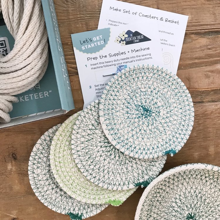 Coiled Rope Coasters & Basket Kit