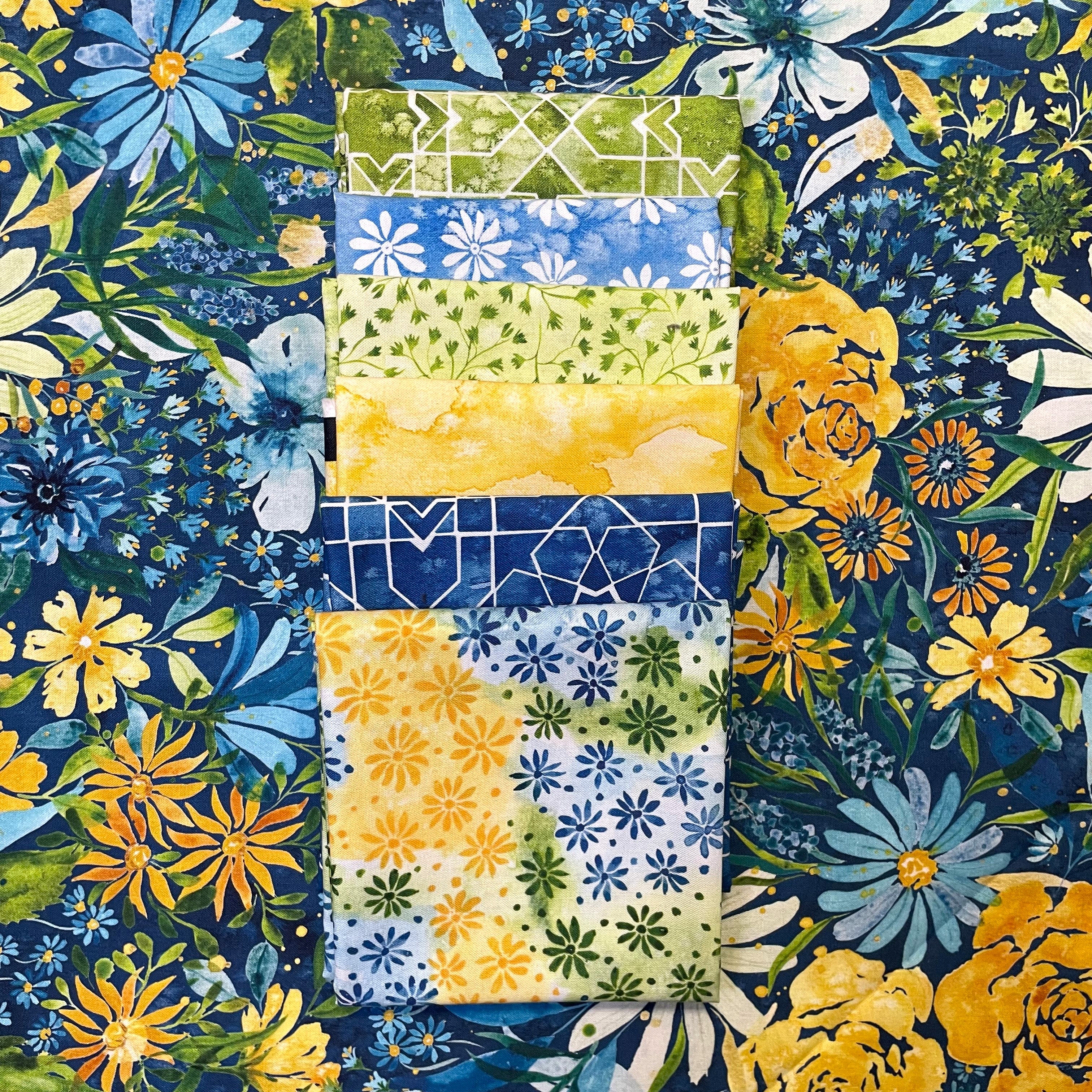 Stars of Asheville Fabric Kit / Sunshine & Blue Skies