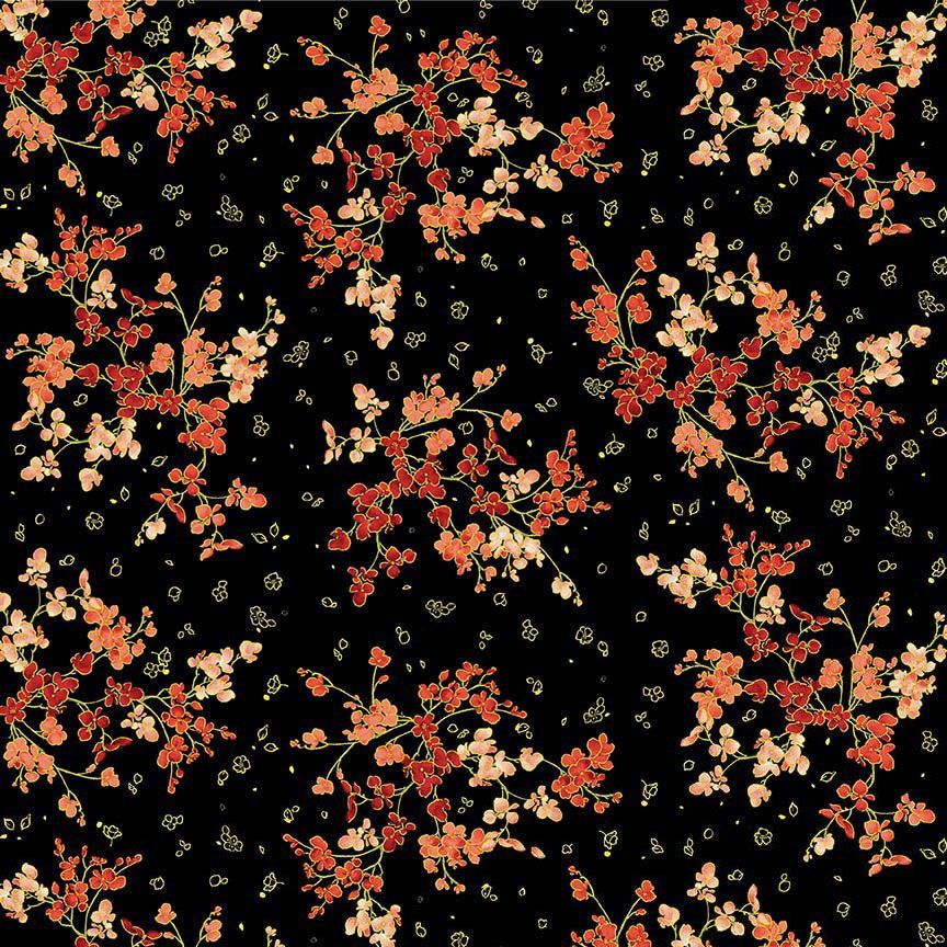 Imperial Bloom / Cherry Blossom in Black
