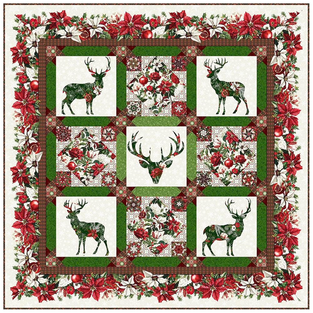 Winter Enchantment Deer Quilt Kit