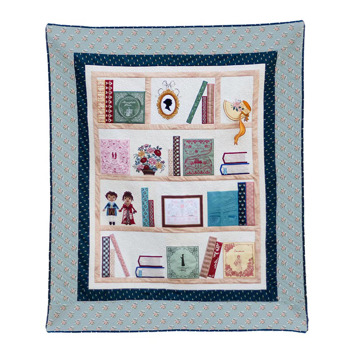 Machine Embroidery Jane Austen Library Fabric Only Kit
