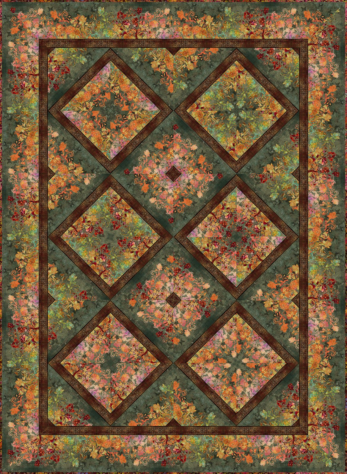 Evanescence Kaleidoscope Spice Quilt Kit