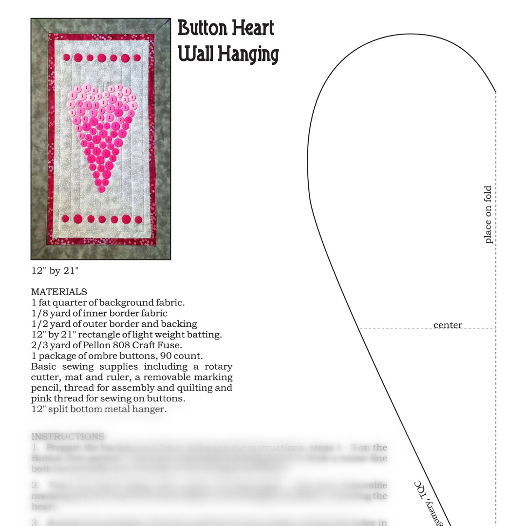 Button Tree & Heart Project Sheet