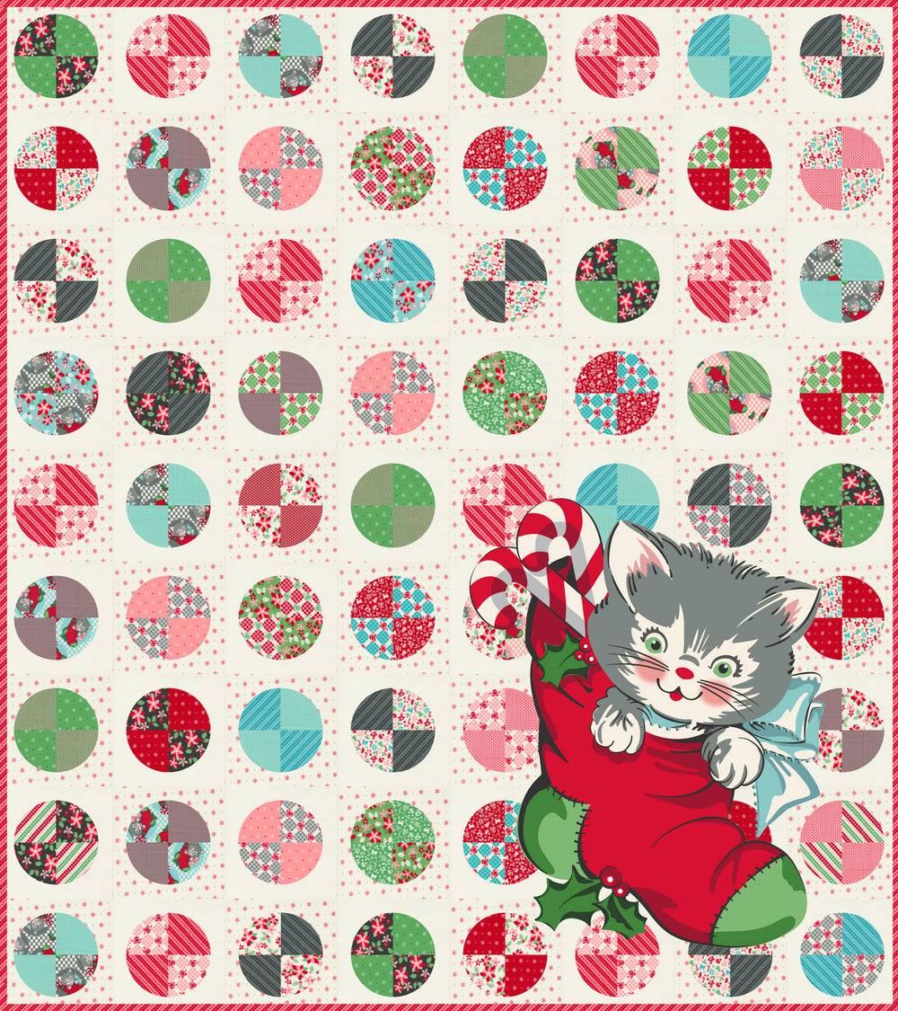 Kitty Christmas Quilt Kit