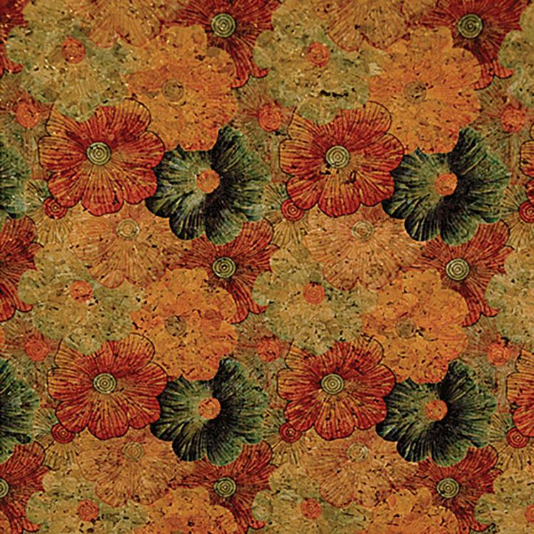 Colorful Floral Cork Fabric