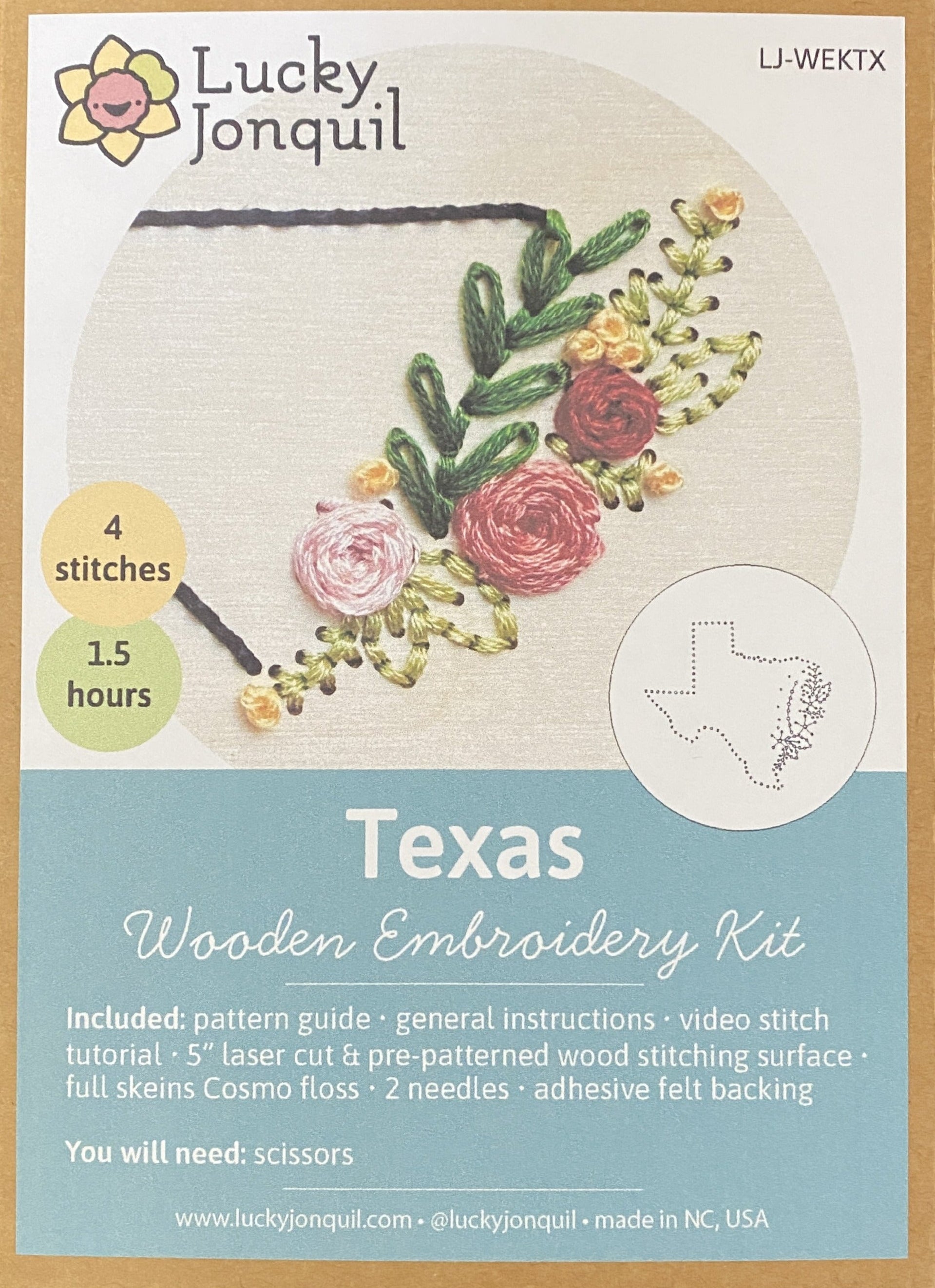 State of Texas Embroidery Stitch Disk Kit