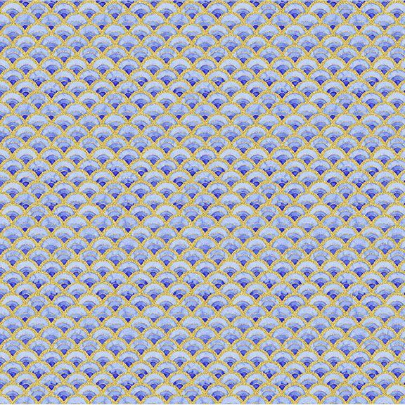 Moonlight / Asian Scallop in Blue