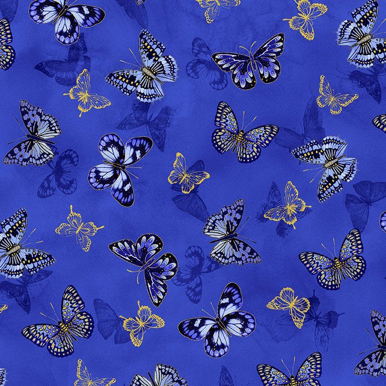 Moonlight / Tossed Butterflies in Royal