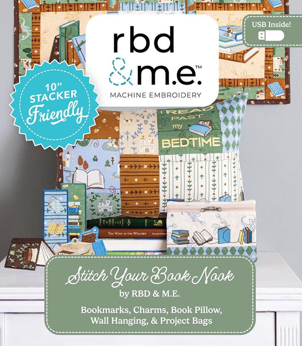 Machine Embroidery USB / Stitch Your Book Nook