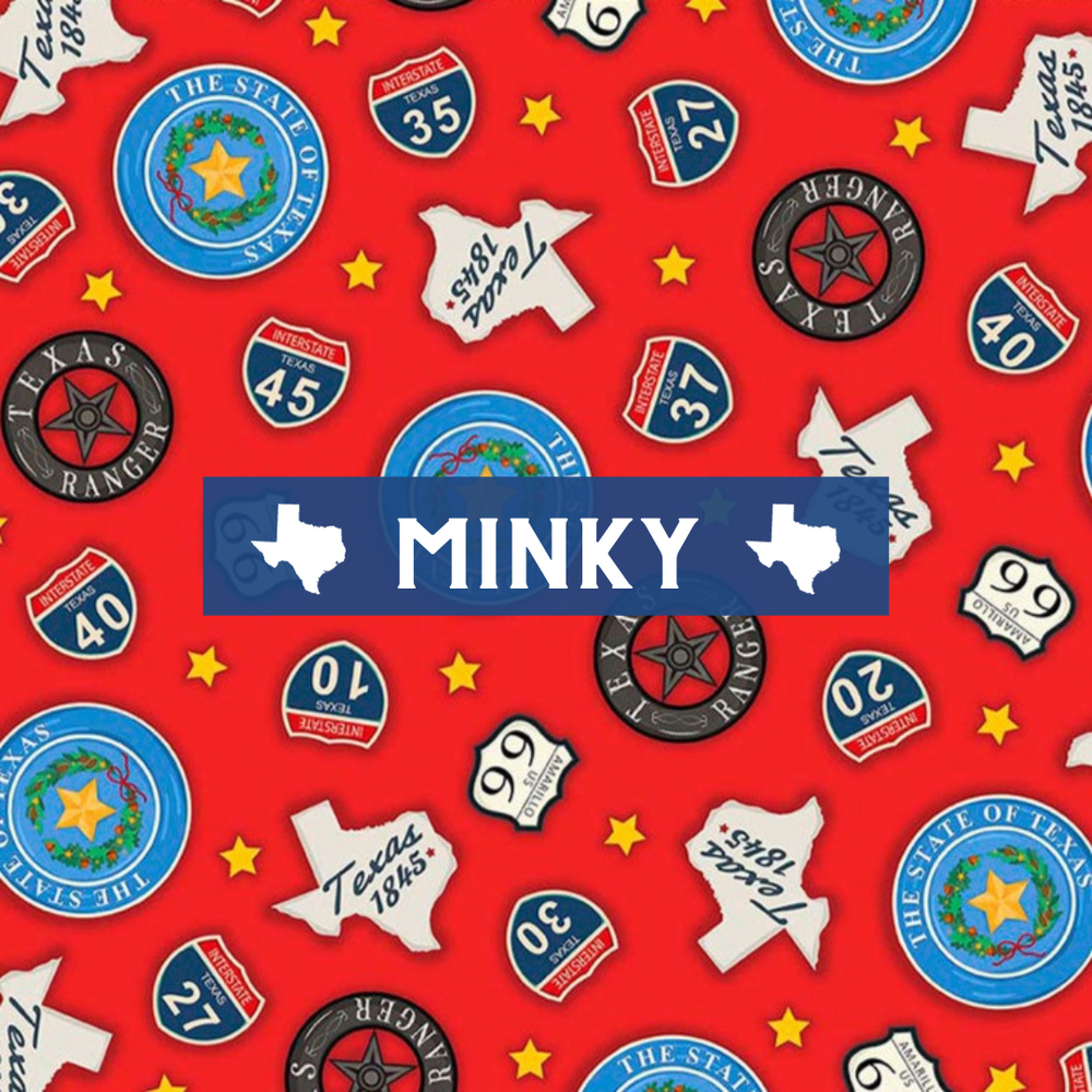 All Texas Shop Hop Minky / Texas Road Signs