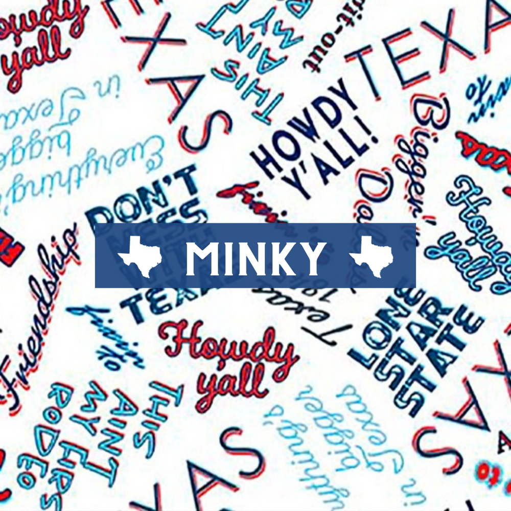 All Texas Shop Hop Minky / Texas Word Toss