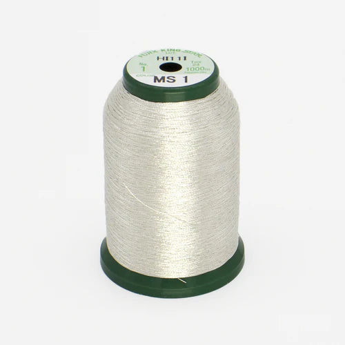 KingStar Metallic Embroidery Thread - Silver