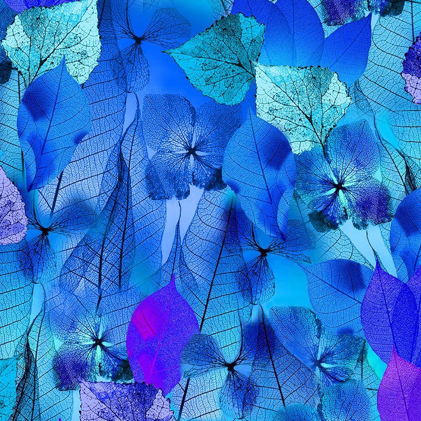 Fanciful Fronds / Lacy Leaves in Blue