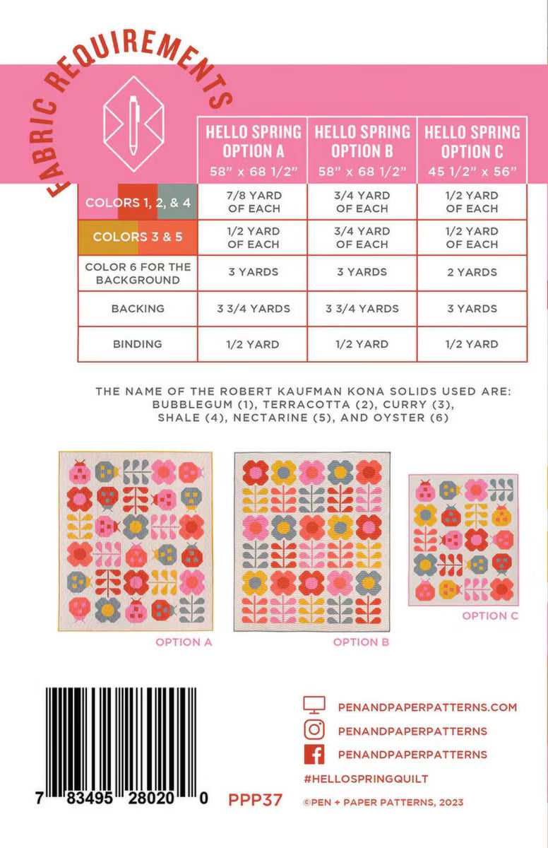 Hello Spring Pattern