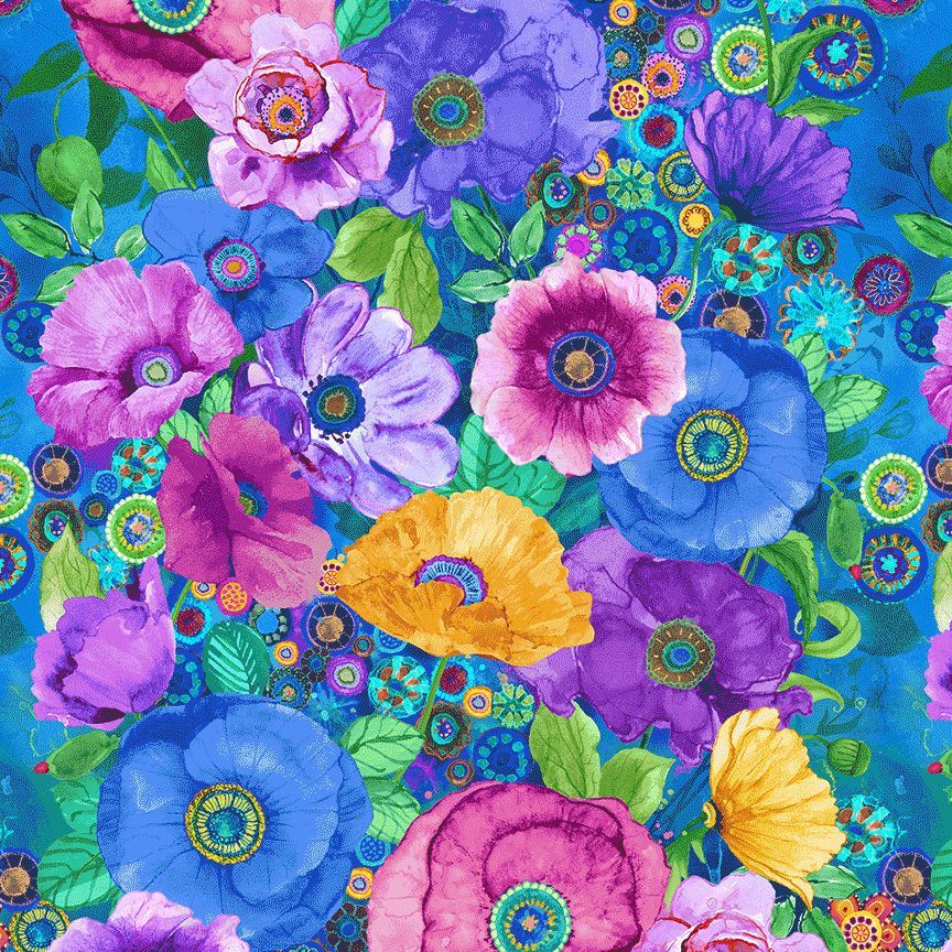 On The Bright Side Abstract Poppy Panel
