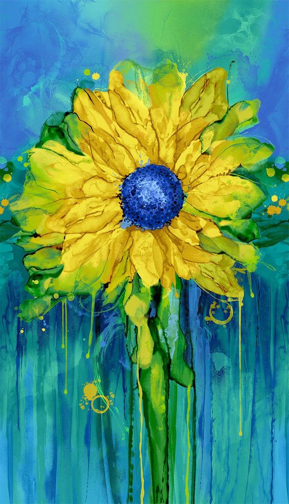 Provence / Watercolor Sunflower Panel