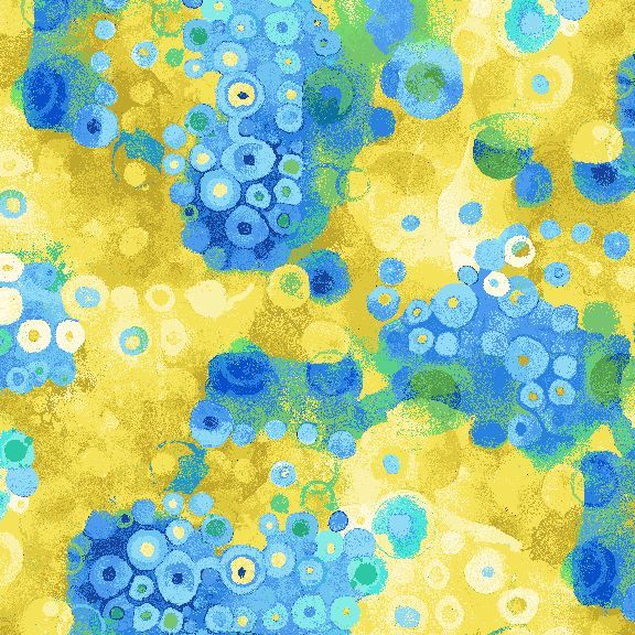Poppy Serenade / Dot Collage in Gold