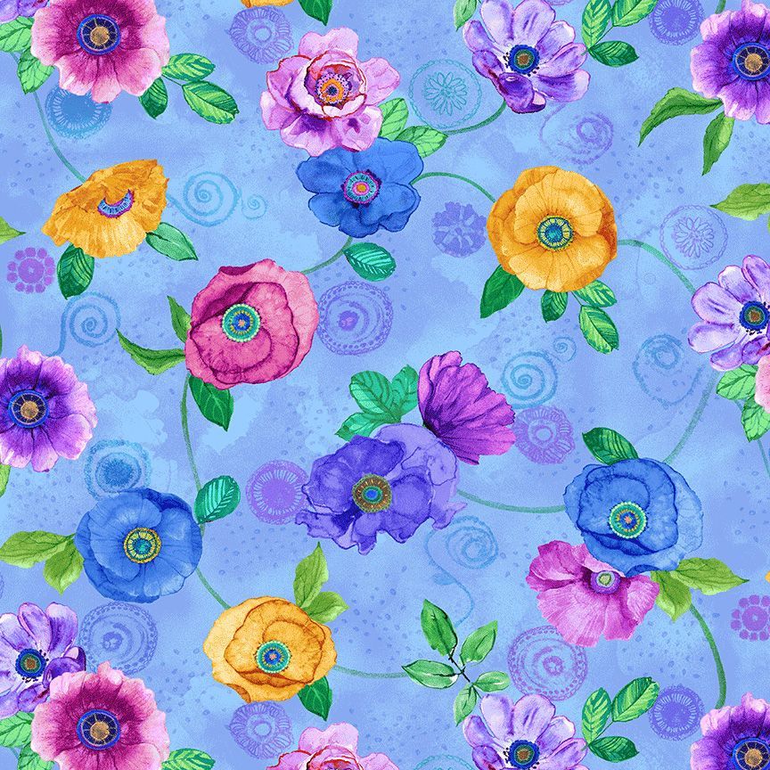 On The Bright Side / Spaced Poppy in Blue