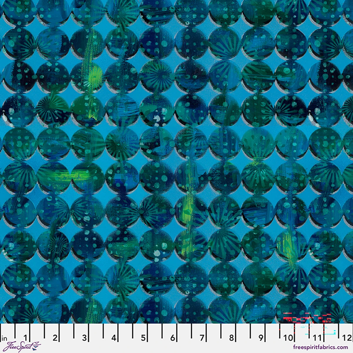 Radiant Grove / Harlequin Circles in Turquoise