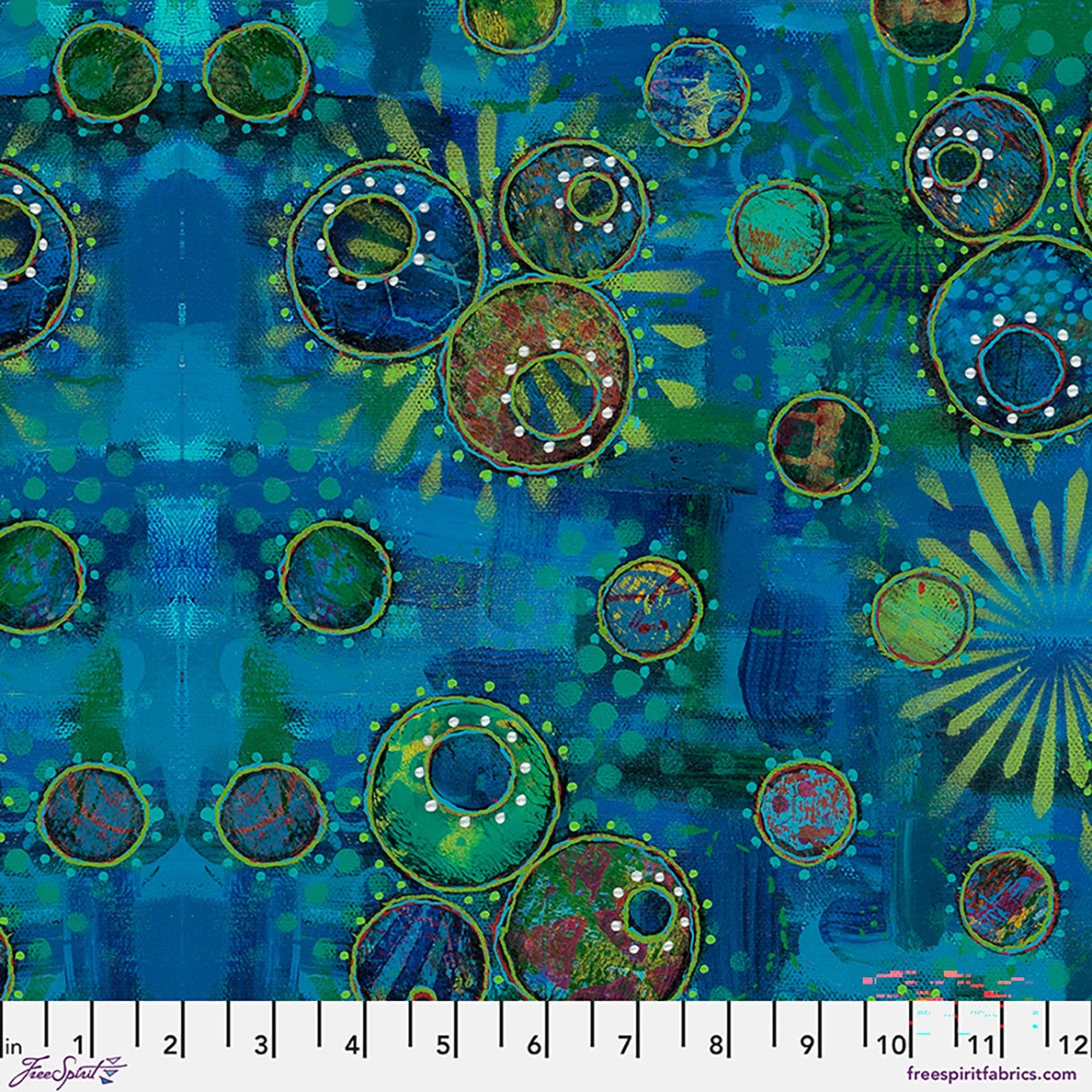 Radiant Grove / Kaleido Circles in Turquoise