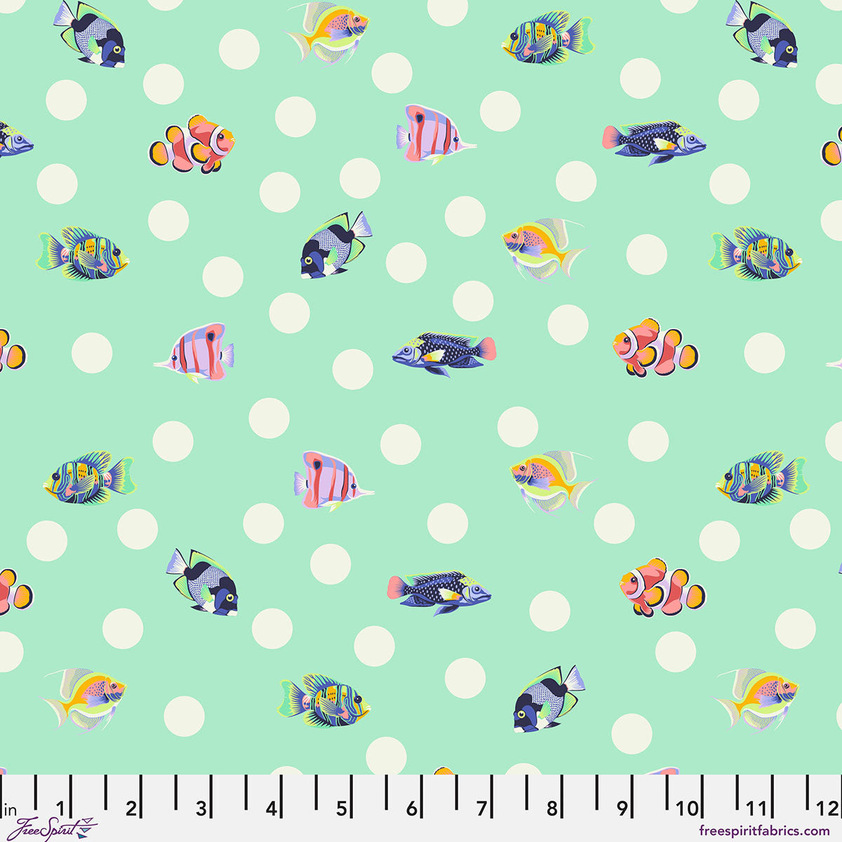 Floral Reef / School Crossing in Seafoam