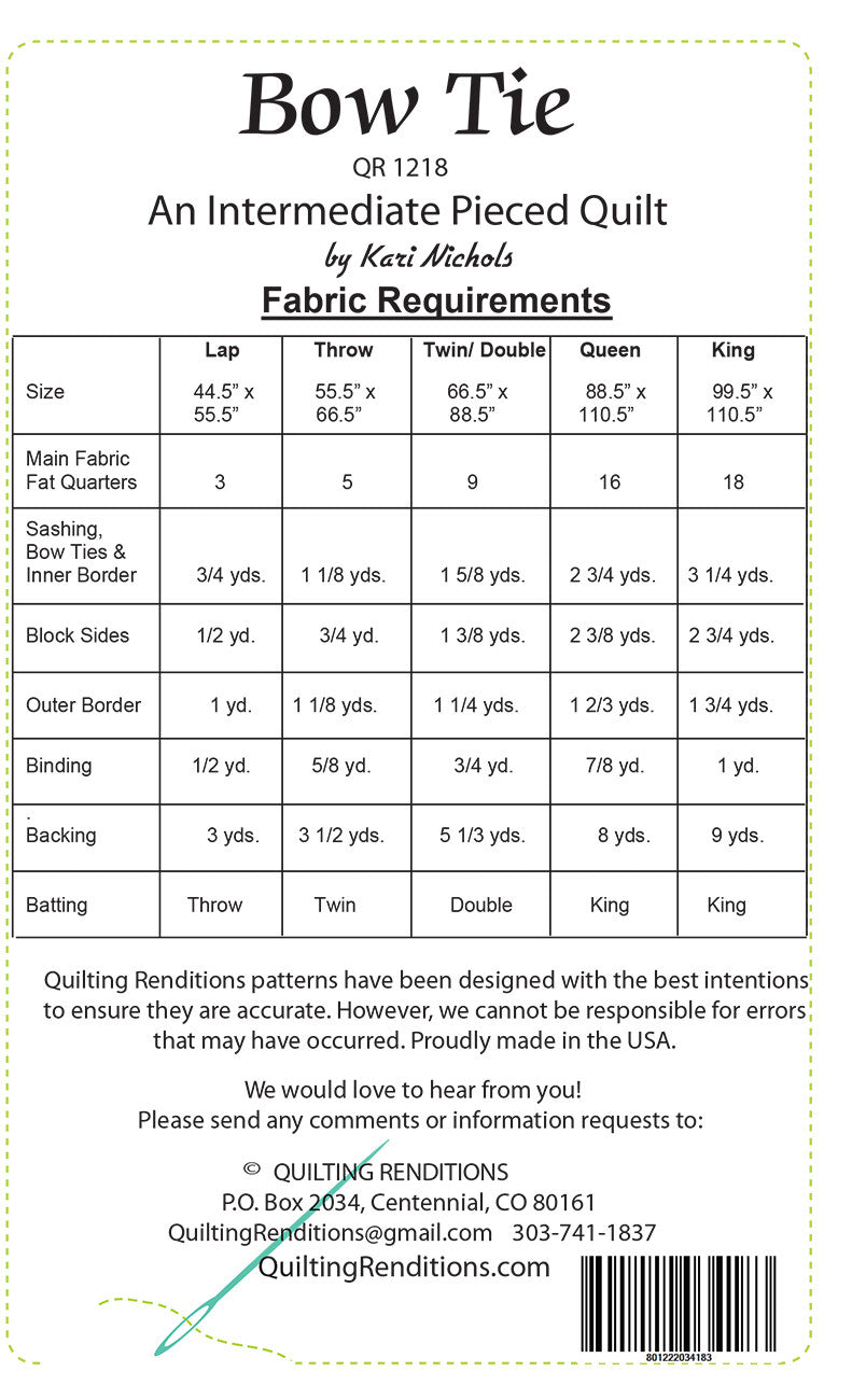 Bow Tie Pattern