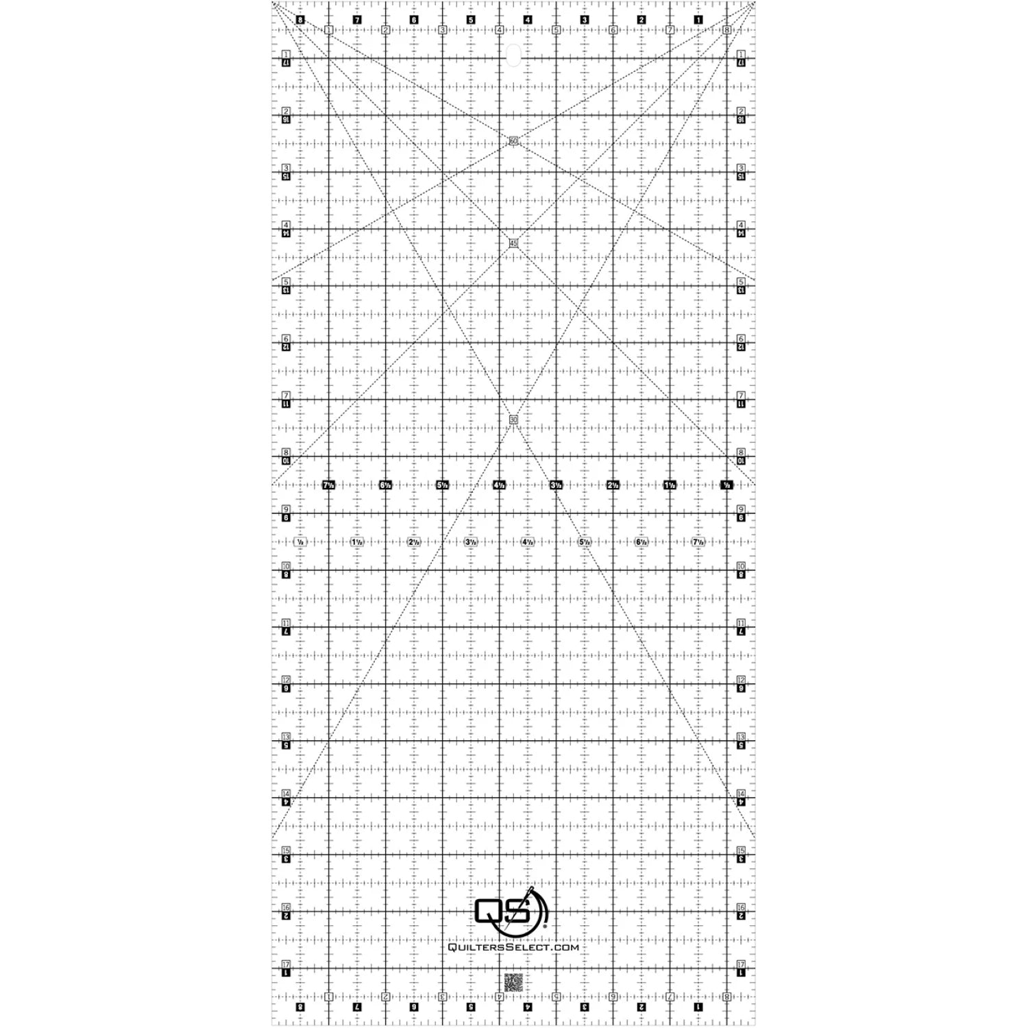 8.5” x 18” Crystal Clear Non-Slip Ruler