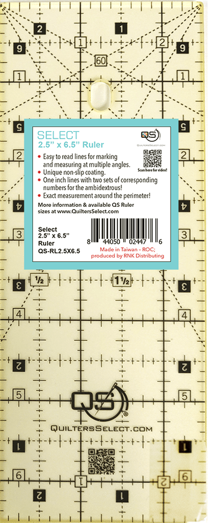 2.5" x 6.5" Non-Slip Ruler