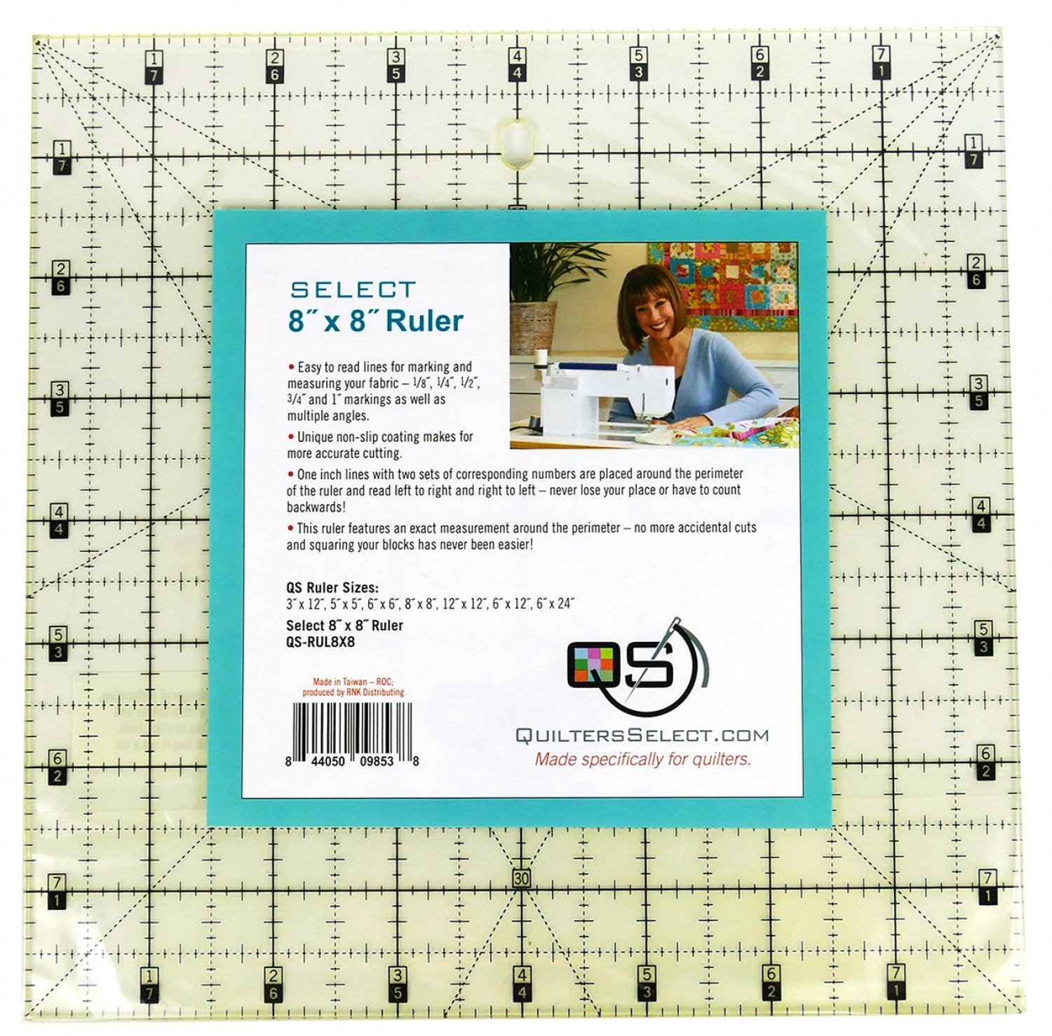 8" x 8" Non-Slip Ruler