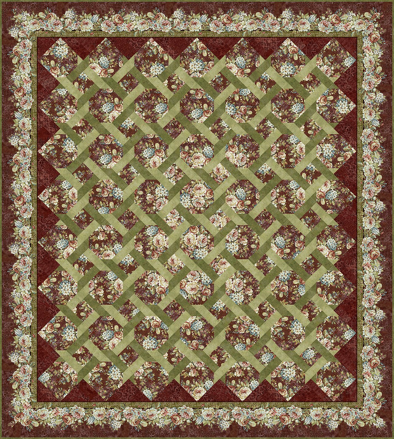 Carpet Bag Garden Twist Quilt Kit