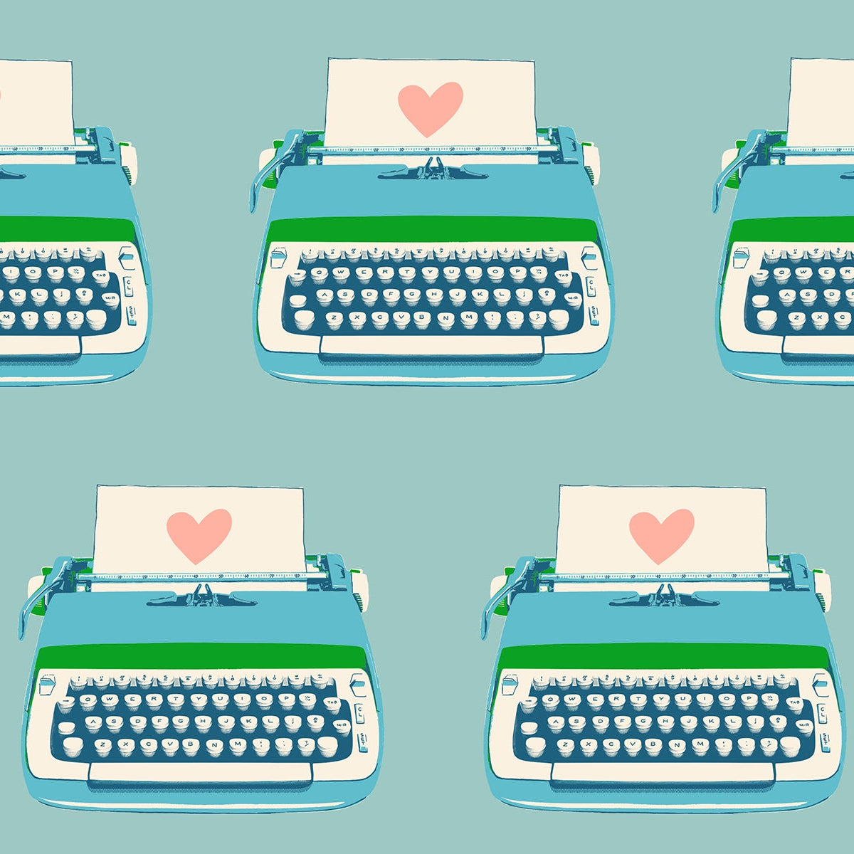 Best Day Ever / Typewriters in Turquoise