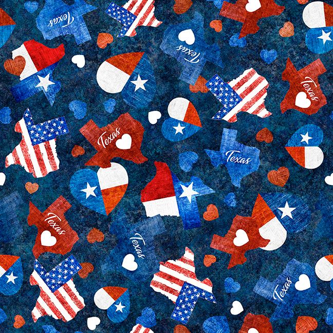 2026 All Texas Shop Hop / Heart of Texas in Navy