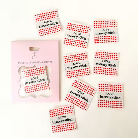 Check Love Woven Labels