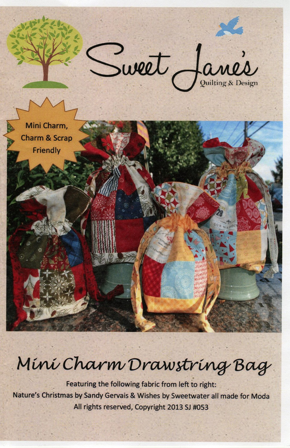 Mini Charm Drawstring Bag Pattern