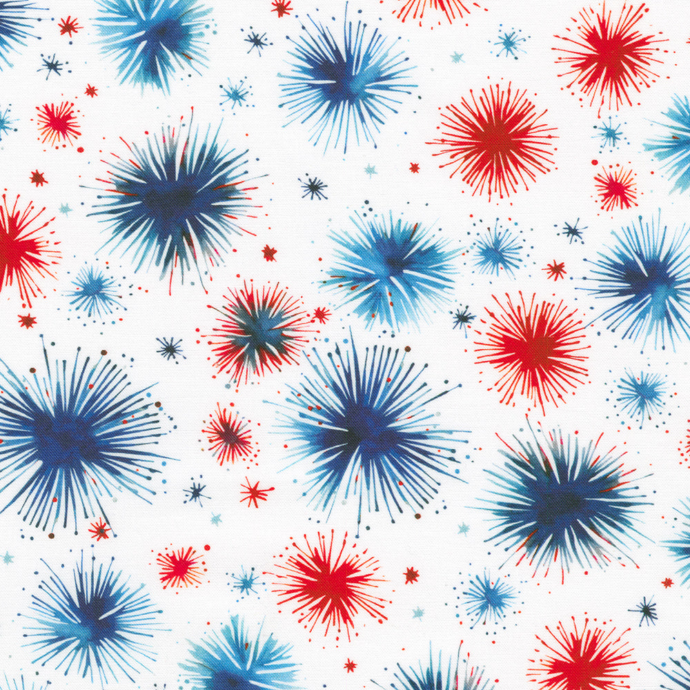 Stars & Stripes / Bursts in White